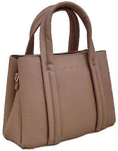 David Jones Large Square Grab Handbag - Camel Brown