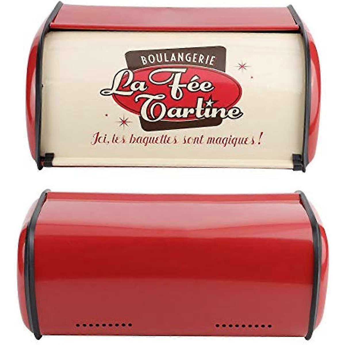 Bread Stora Box Anti-skid Red Food Container Lar Metal For Cam Picnic Kit Accessory Home(red)