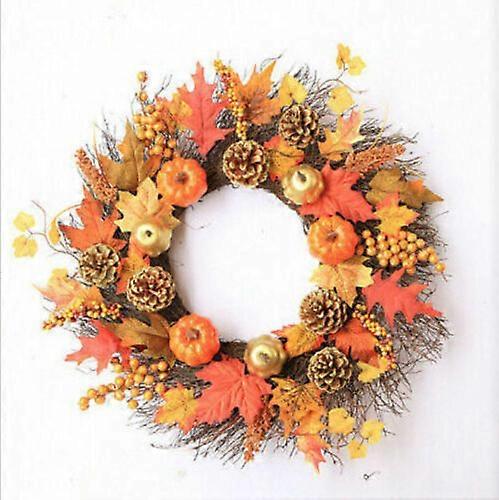Høstkrans for inngangsdør Stor gresskarkrans Thanksgiving Krans Høst Dcor