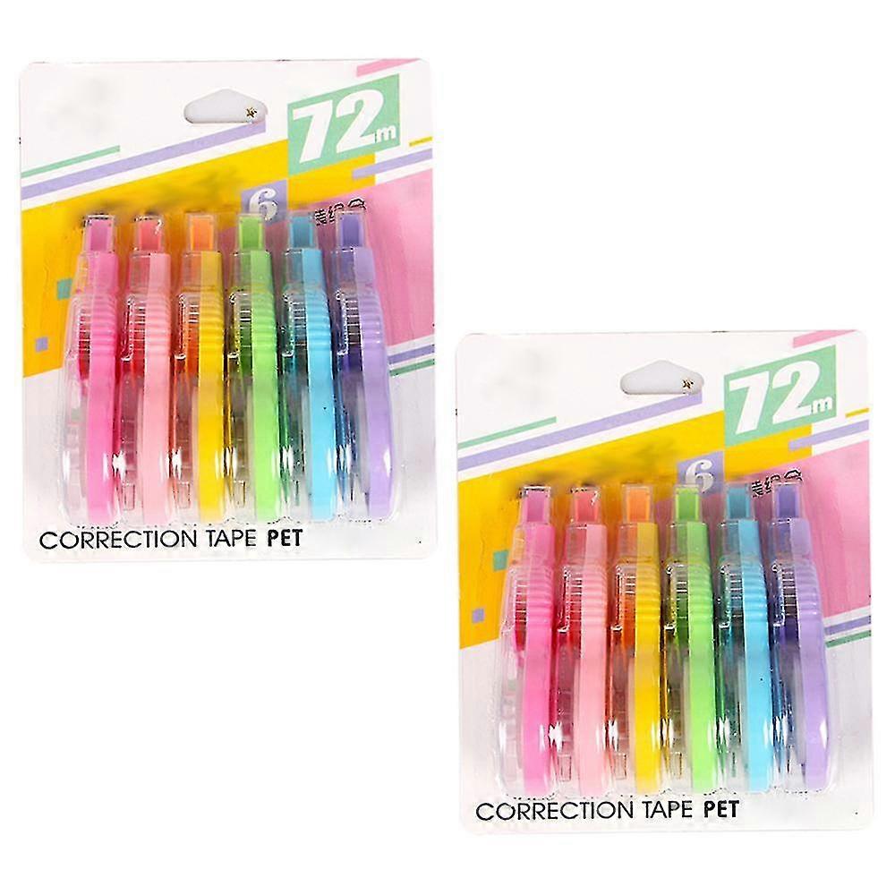 Correction Tape, White, Translucent Dispenser Shows How Much Tape Is Remaining