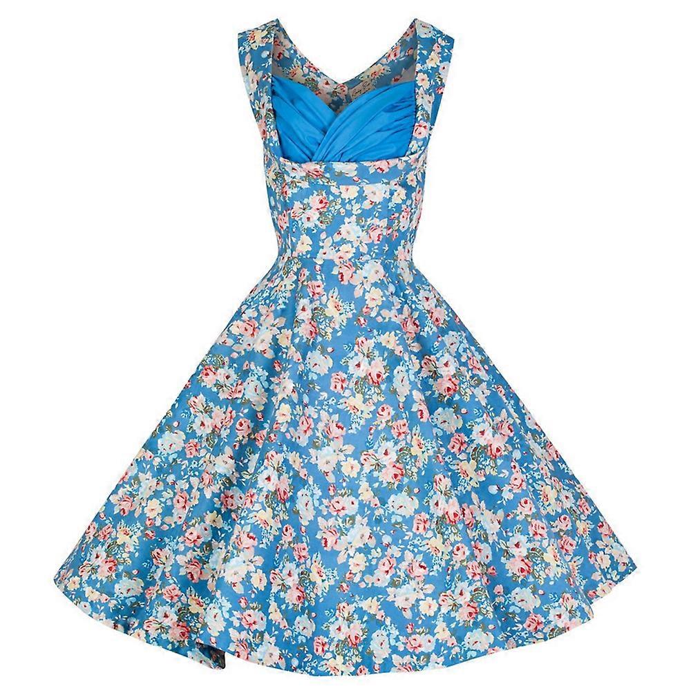 hepburn stil trykt vintage kjole