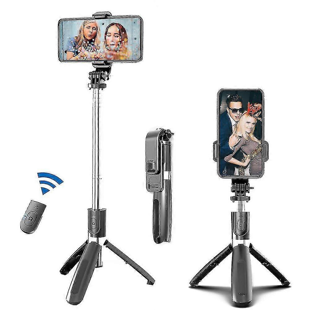 Portable Tripod Selfie Stick Chargeable Bluetooth Remote Controller For Mobile Phone