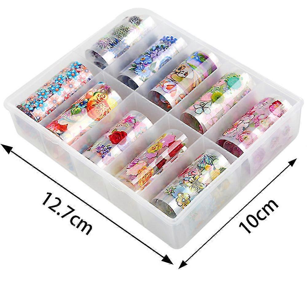 Starry Nail Art Foil Sticker, Colorful Print Nail Design Transfer Foil Decal, Holographic Sky Foil Decal Sticker Nail Polish Accessories Ladie