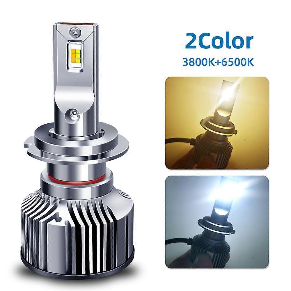 ZTZPIE 12V 3800k 6500K HB3 HB4 9005 9006 H1 H7 H4 H11 Bulb Led Bicolor Lamp CSP 3570 Power Car Headlight Fog Light 300W 90000LM