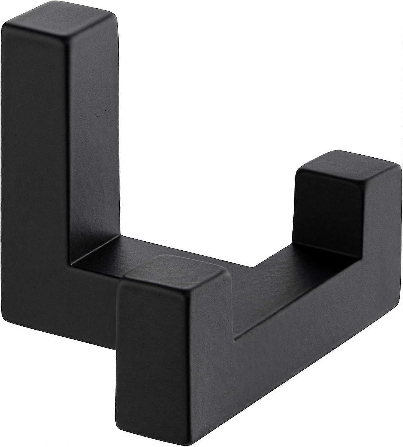 וו קיר טטריס - וו פלדה שחור מוצק למעיל, מגבת, כובע, בגדים וחלוק רחצה - אביזר עמיד לחדר שינה, חדר אמבטיה, מלתחה