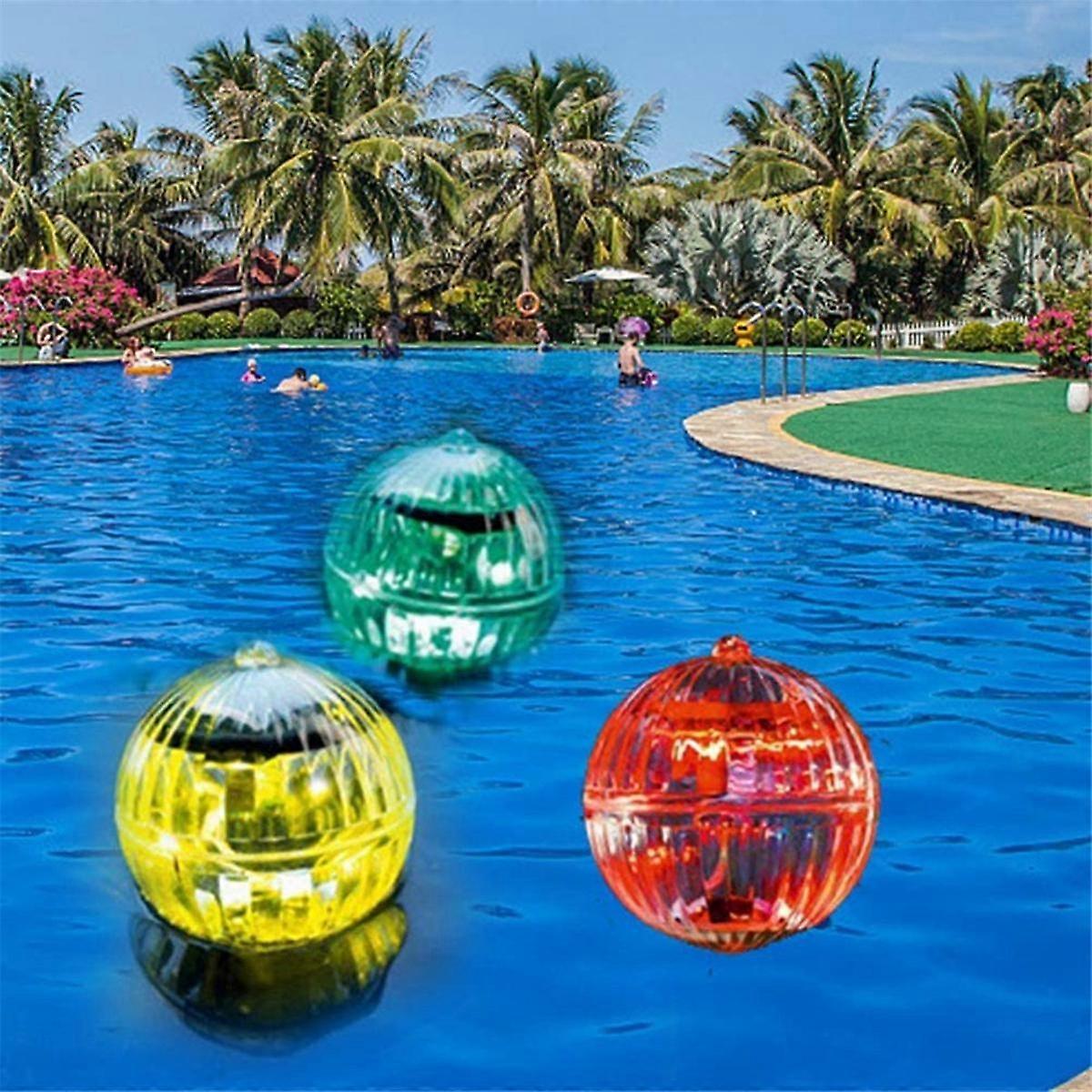 4PCS Solar Floating Pool Light, Waterproof LED Color Changing Solar Pond Lights Water Floating Ligh
