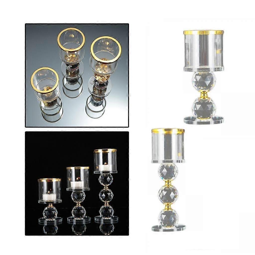 2x Candle  Desktop Candlestick Pillar for Decor Ornament