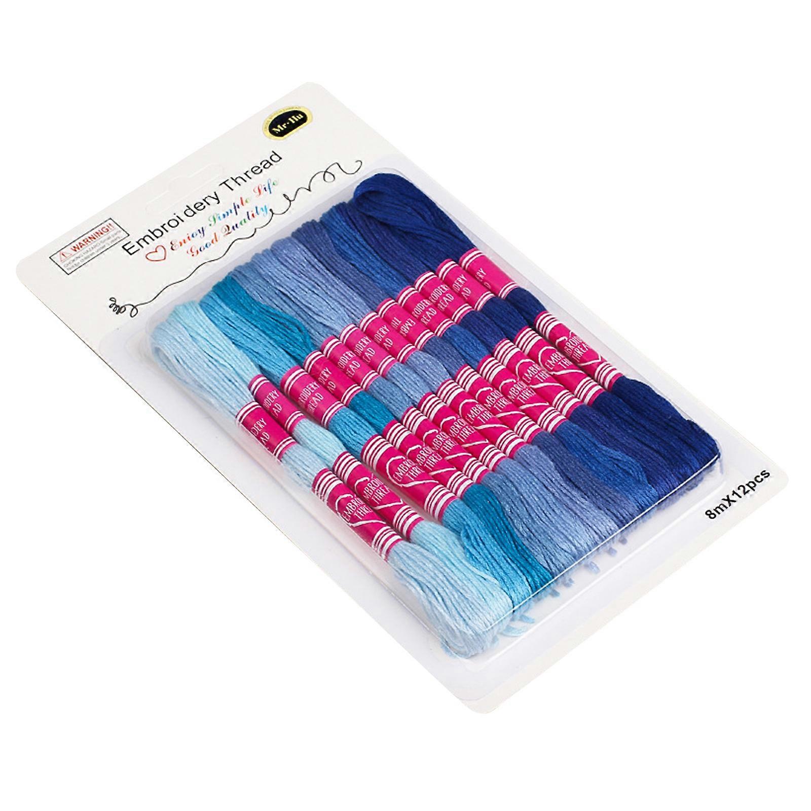 Embroidery Thread 1Box Gradient Color DIY Sweater Pants Patch Decoration