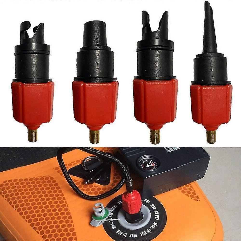 Inflatable Sup Pump Adaptor Compressor Air Valve Converter With 4 Air Valve Nozzles