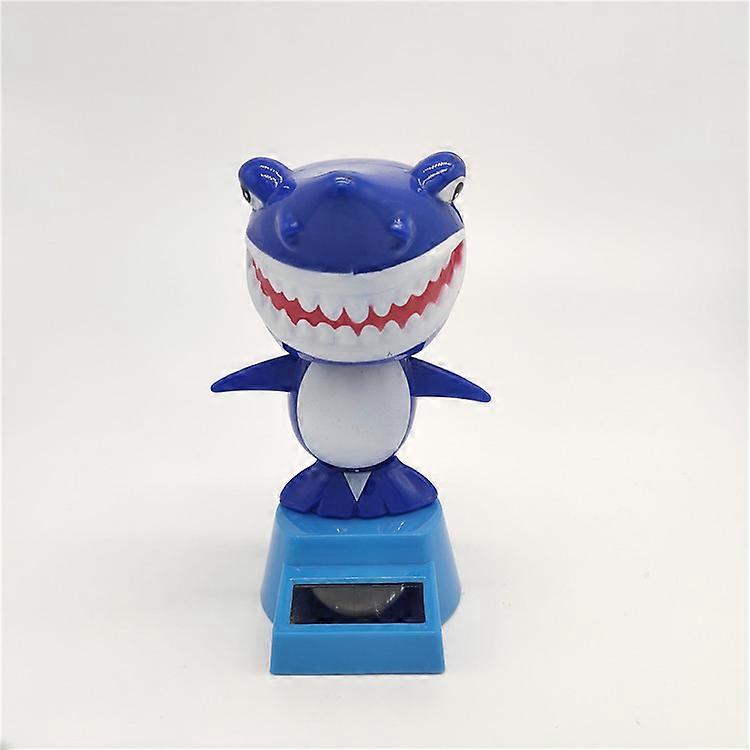 Blue 2pcs Solar Dancing Toys Bobble Head Toy Shark Doll Animal Dancing Figure Toy Car Dashboard Decorations Ornaments Home Centerpieces