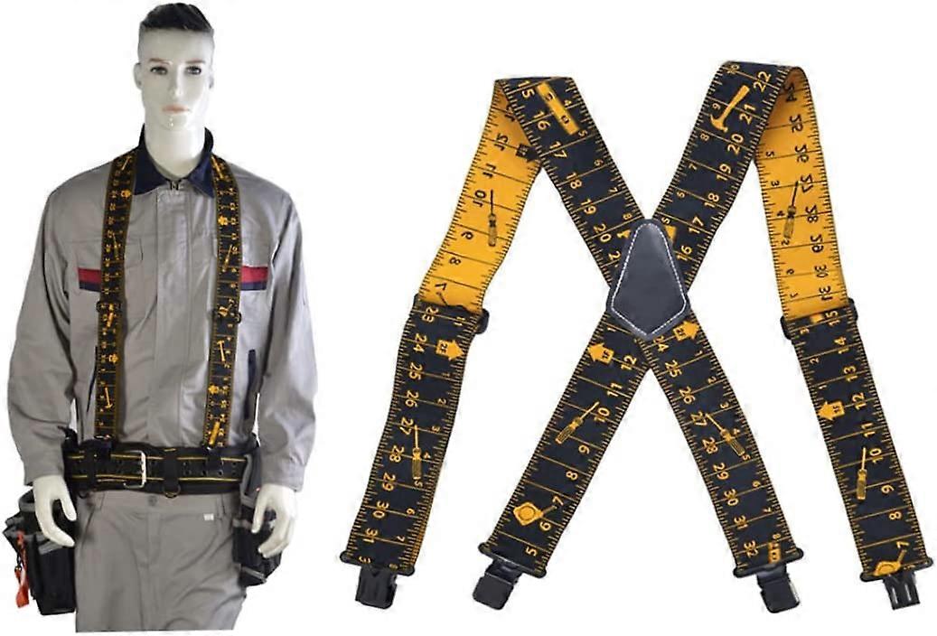 1pc Tool Suspender Adjustable Elastic Heavy Duty Straps with 4 Clips Tool Belt for Men