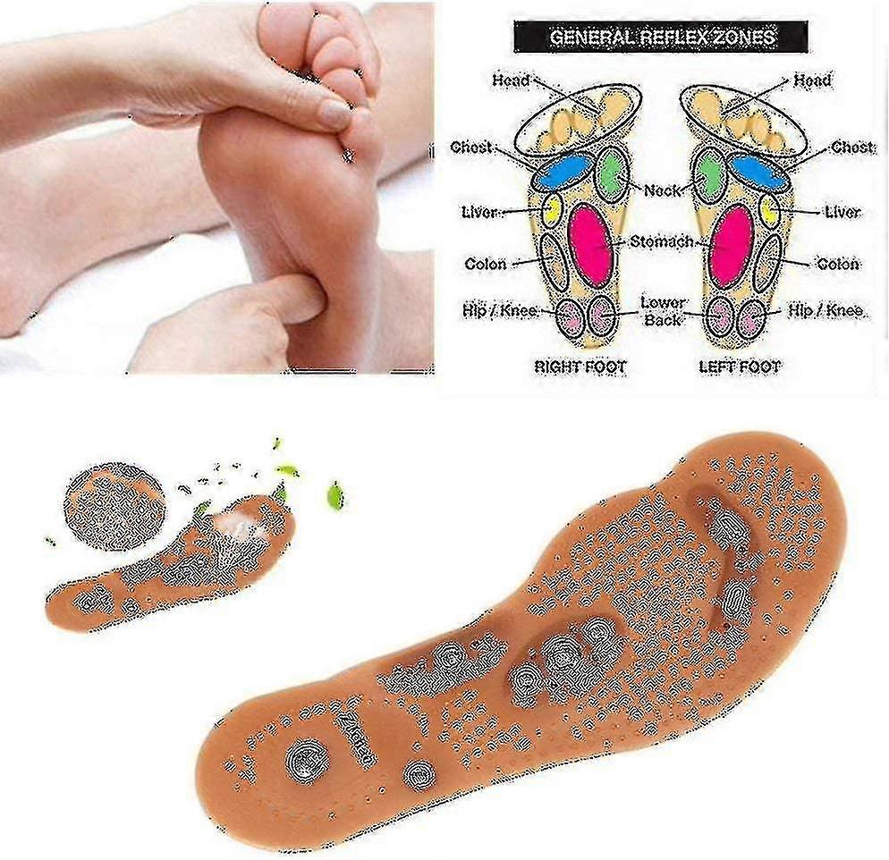 2 Pairs Of Magnetic Therapy Insole To Stimulate Pressure Points