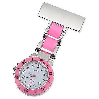 Reloj de pecho de enfermera Reloj de bolsillo para exámenes de estudiantes Reloj de pared (rosa)