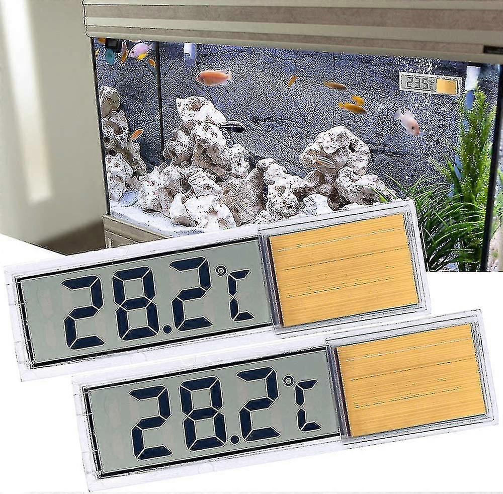 Aquarium Thermometer,2 High Sensitivity Digital,two Side Stickers,accuracy Up To 0.1 Degree (gold)