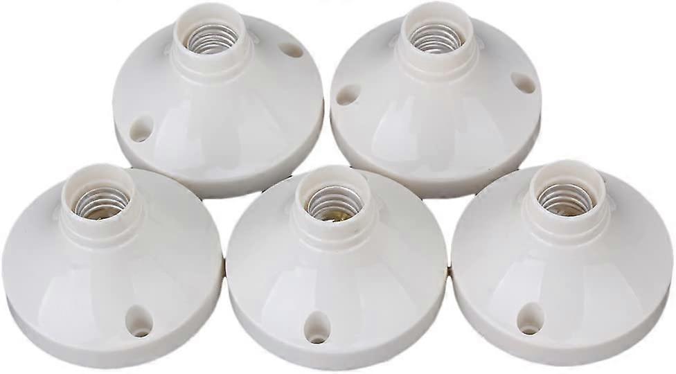 5pc, douille à vis Edison E14 ampoule lampe siège de fixation de surface