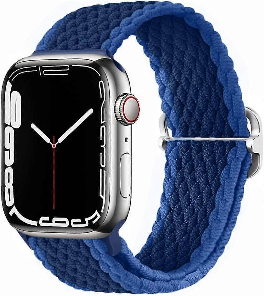 Stretchy Solo Loop Strap Compatible with Apple Watch Band 41mm 40mm 38mm, Adjustable Elastic Nylon Braided Sport Wristbands for iWatch Series 7 6 5 4