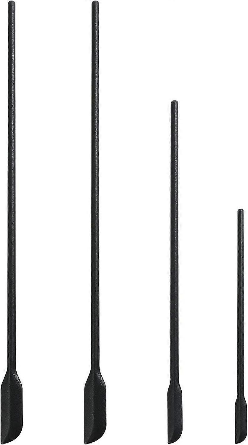 Mini Silicone Spatula 4 Pack Small Spatula Makeup Thin Silicone Spatula Kitchen Small Spatula, Black