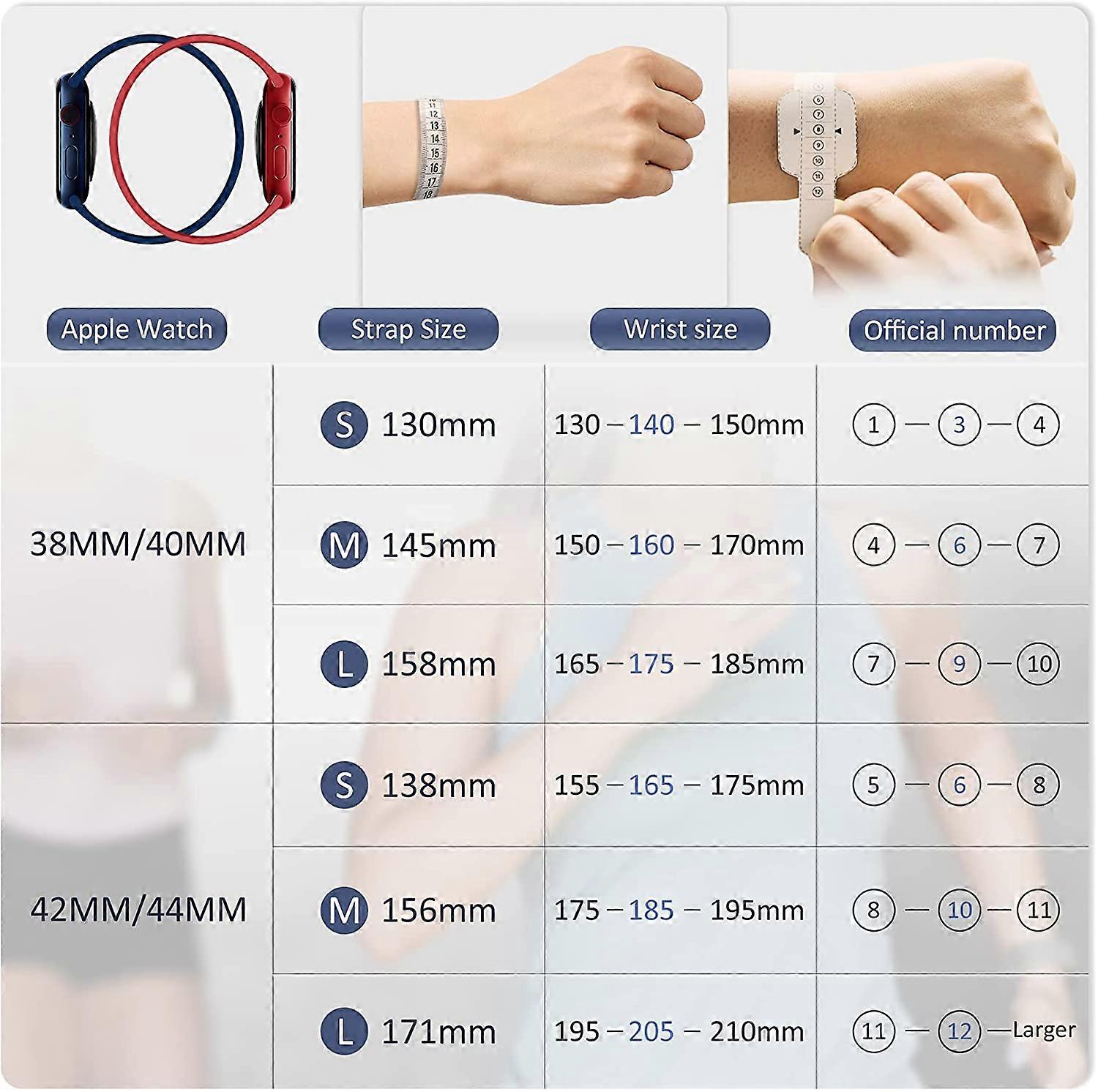 Apple Watch Band Wrist Size Wrist Size Chart 38mm Apple Watch Band