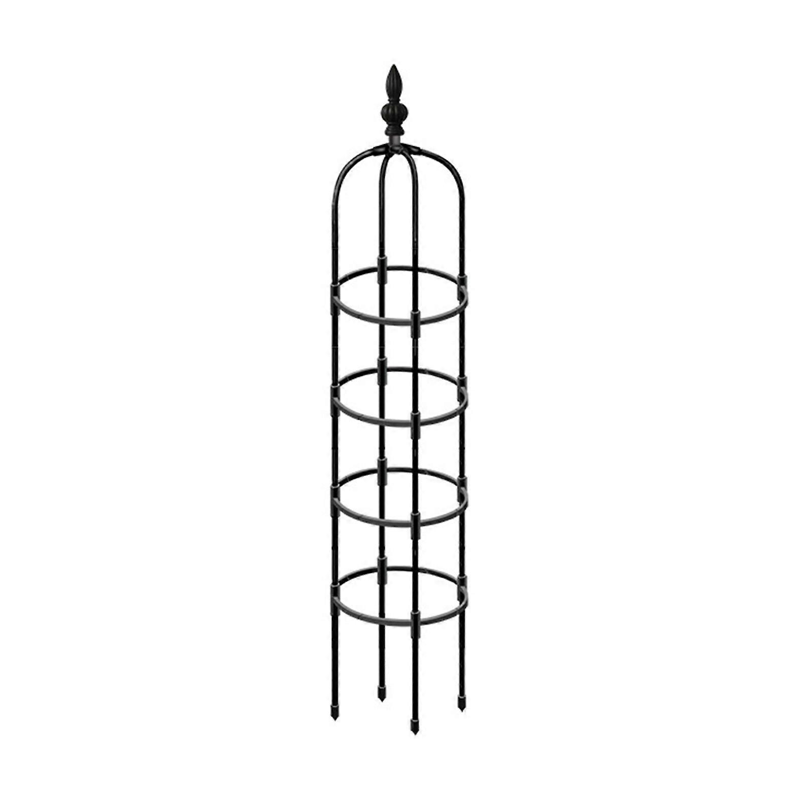 Plant Support Climbing Frame Garden Obelisk Trellis Set Spliced Steel Gardening Tools Durable Black Plants Stand Rack
