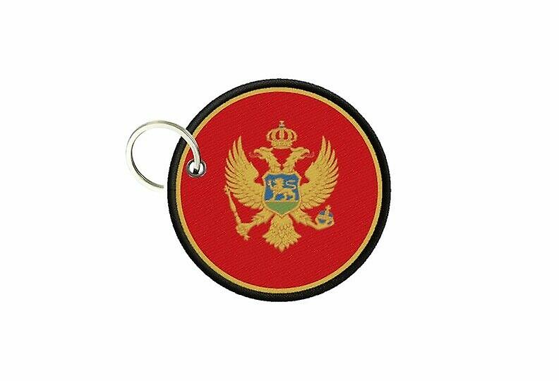 Keychain keys flag montenegro montenegrin print round round round