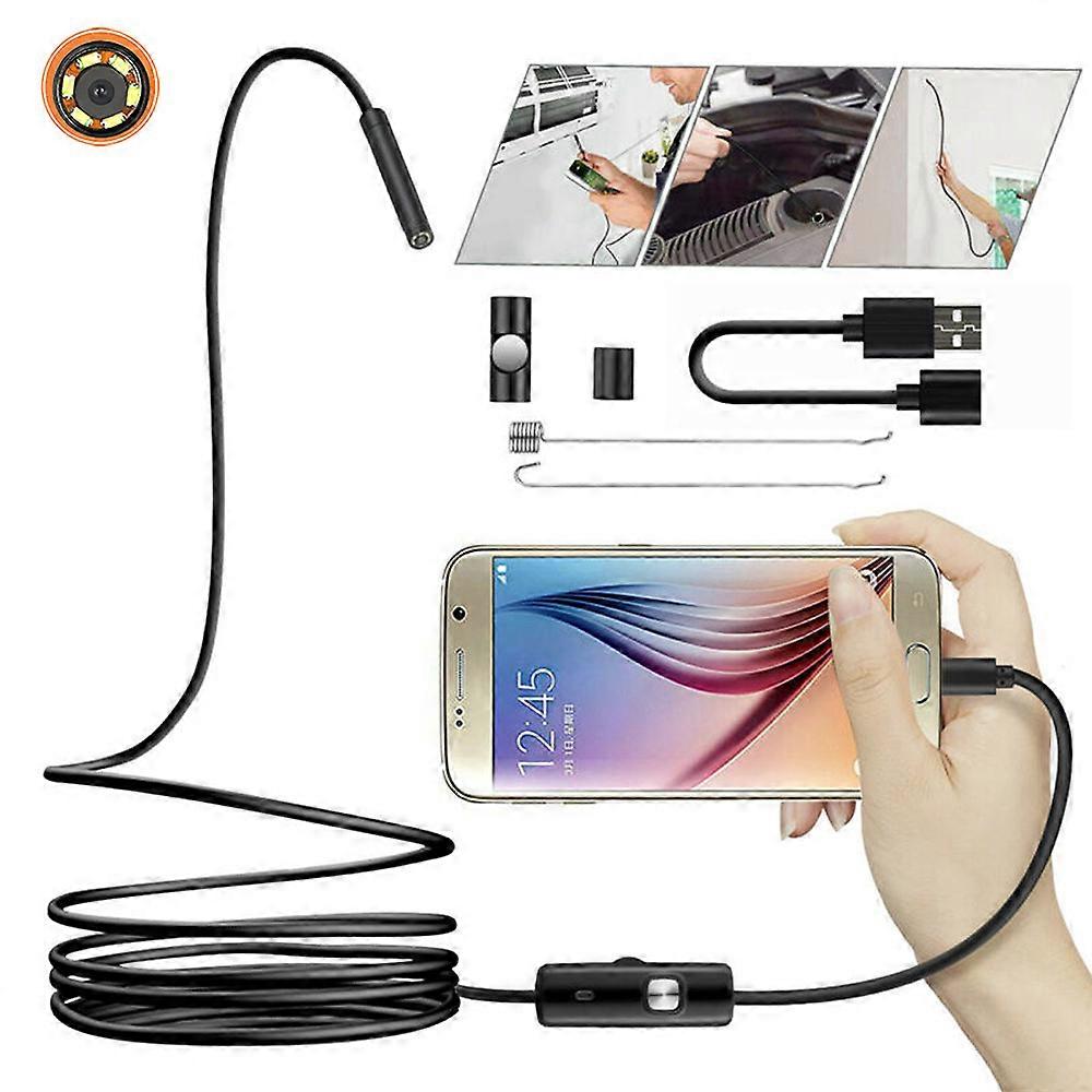 5.5mm 1m 2m LED Endoscope Borescope Inspection Tube Camera Scope