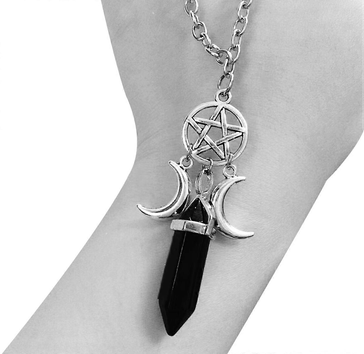 Natural Hexagonal Pointed Reiki Chakra Pendant Necklace
