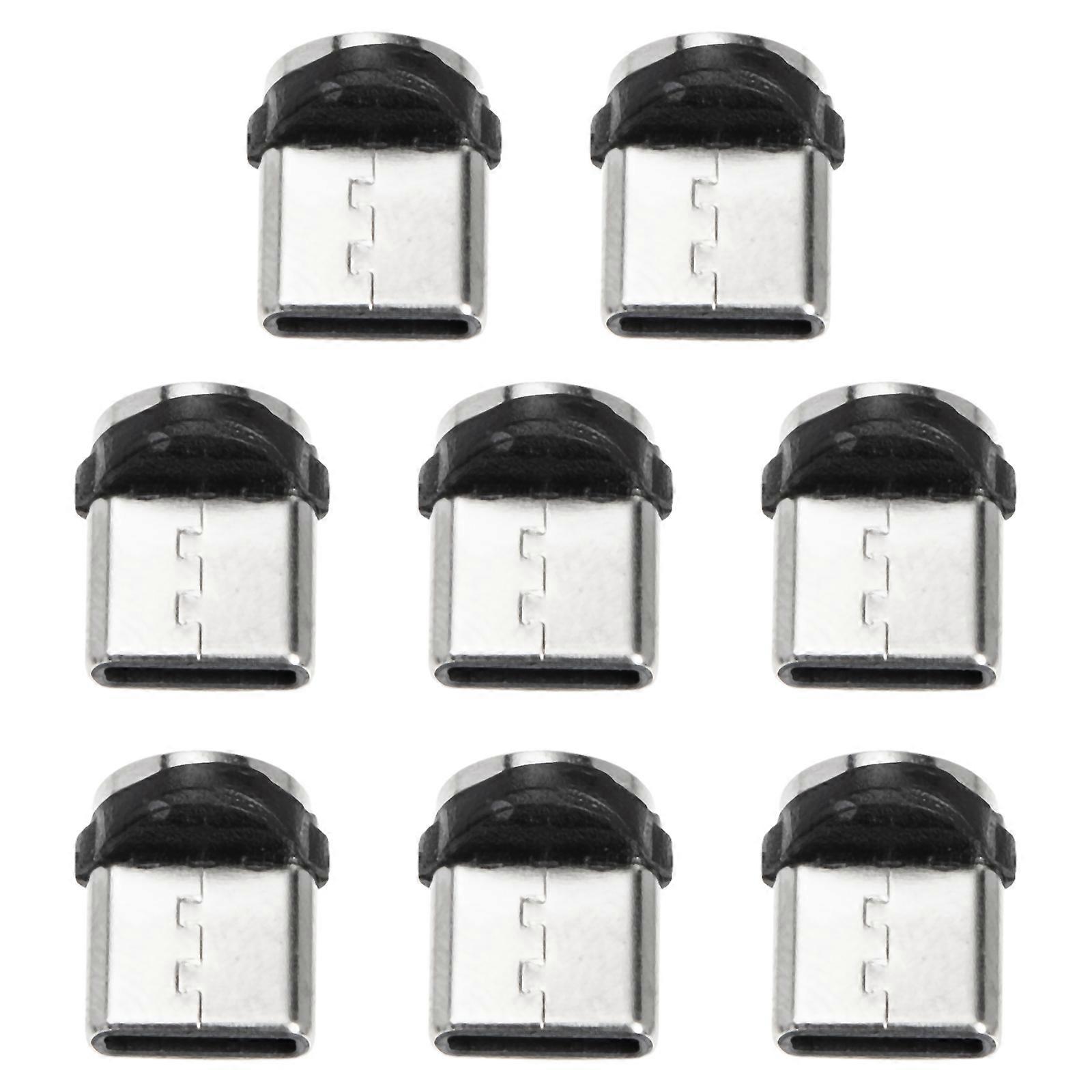 8 Pcs Cargadores Inalmbricos Para Celular Usb- C Connectors Tip Head Type C Magnetic Charging Tip Type C Adapter Phone