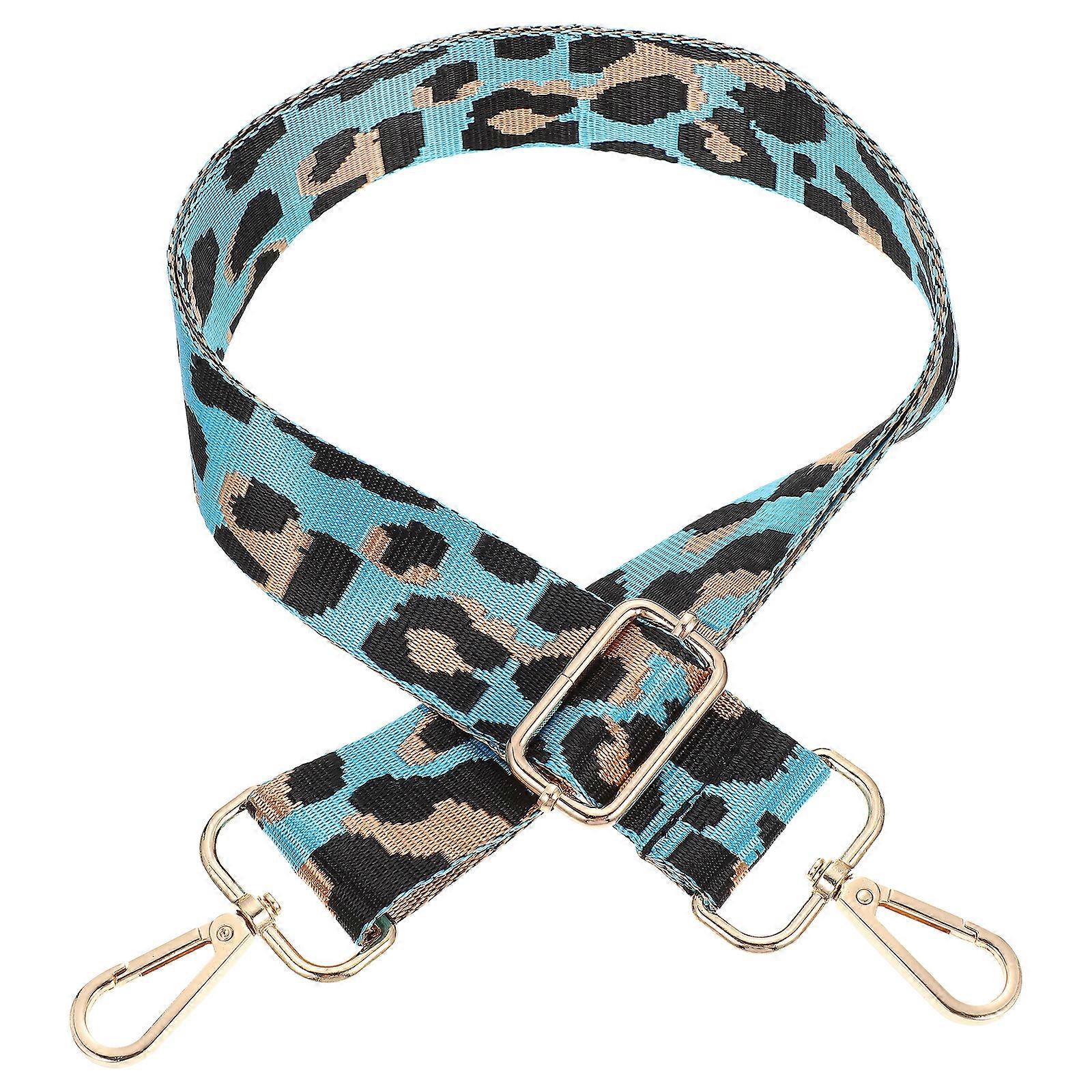 Adjustable Bag Wide Strap DIY Bag Single Shoulder Belt Replacement Strap(Blue golden)