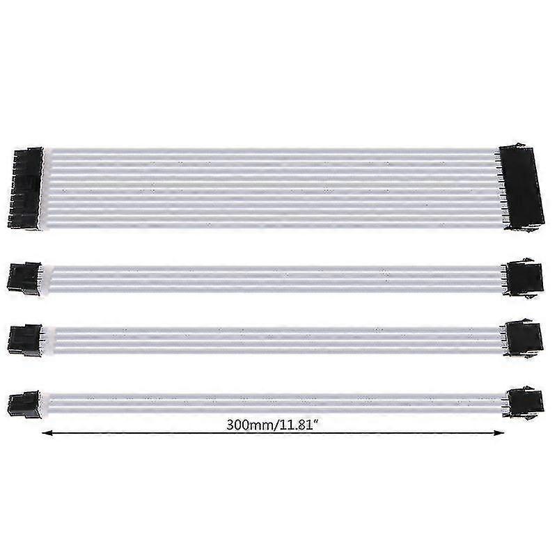 1set 30/40cm Basic Extension Cable Pc Power Supply Wire 24pin 8-pin 6pin 4+4pin