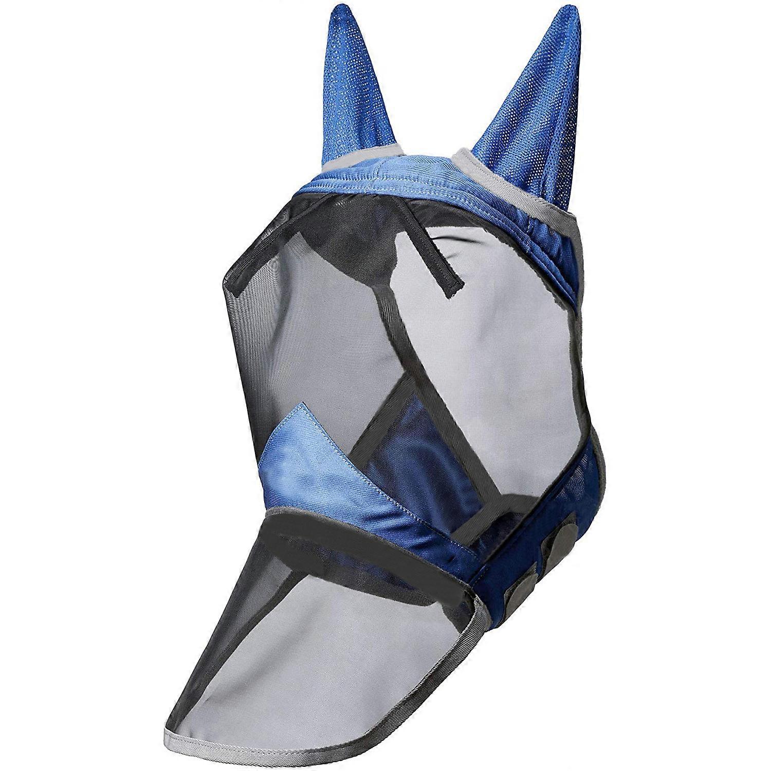 قناع وجه الحصان المريح المضاد للبعوض قناع ذبابة الأنف الطويل (1 قطعة عشوائي)