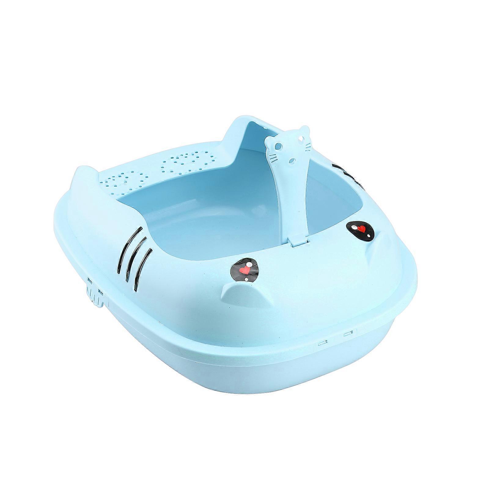 New Hot Semi Enclosed Litter Box, Easy to Clean Cat Litter Box Sturdy Prevent for Dogs for Small Pets for Cats