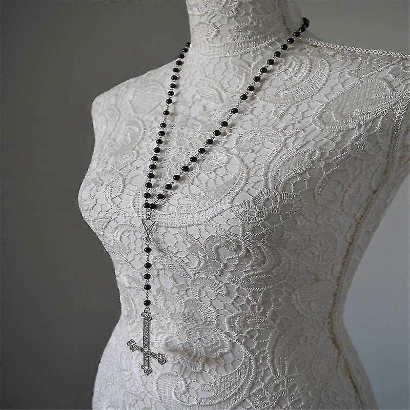 Satanic Rosary With Inverted Cross & Lucifer Sigil