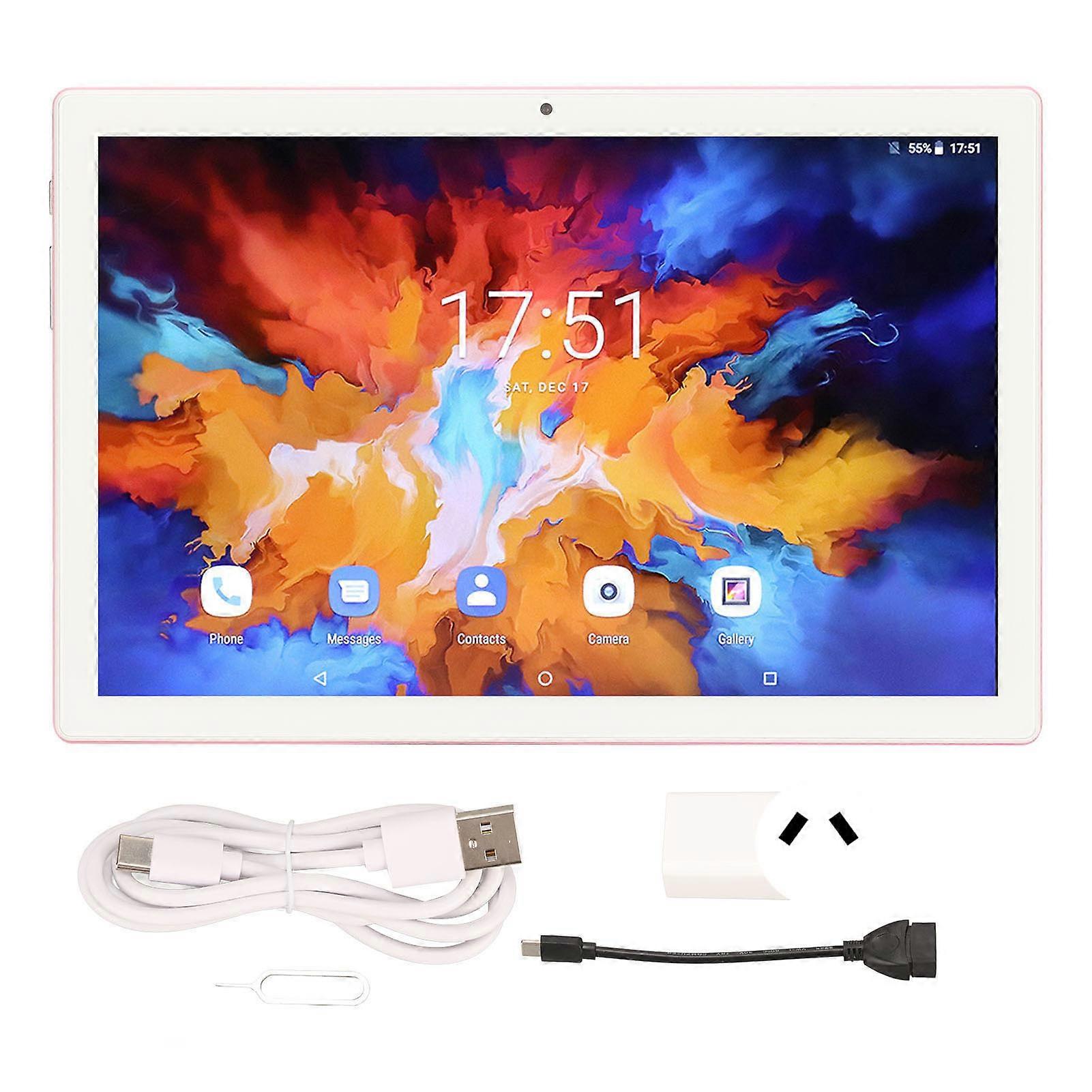 Tablet de 10,1 polegadas com tela IPS rosa 8 GB de RAM 128 GB ROM Octa Core CPU Câmera dupla 5G WiFi 8800mAh 4G LTE Tablet 100240V