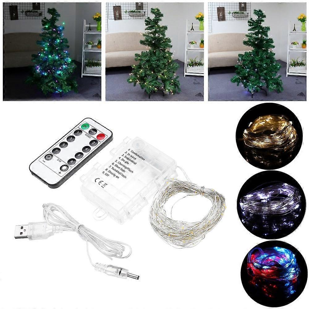 Lustreon 5m 10m Usb Battery Powered Led Fairy String Light With Remote Control F