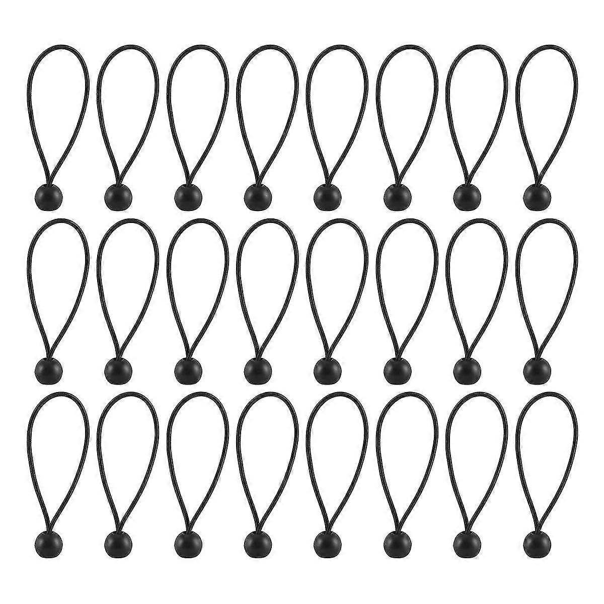 50 Pcs Bungee Cord With Balls Elastic Ties Bungee Toggles Ties For Marquees,tents Banners,flag Pole