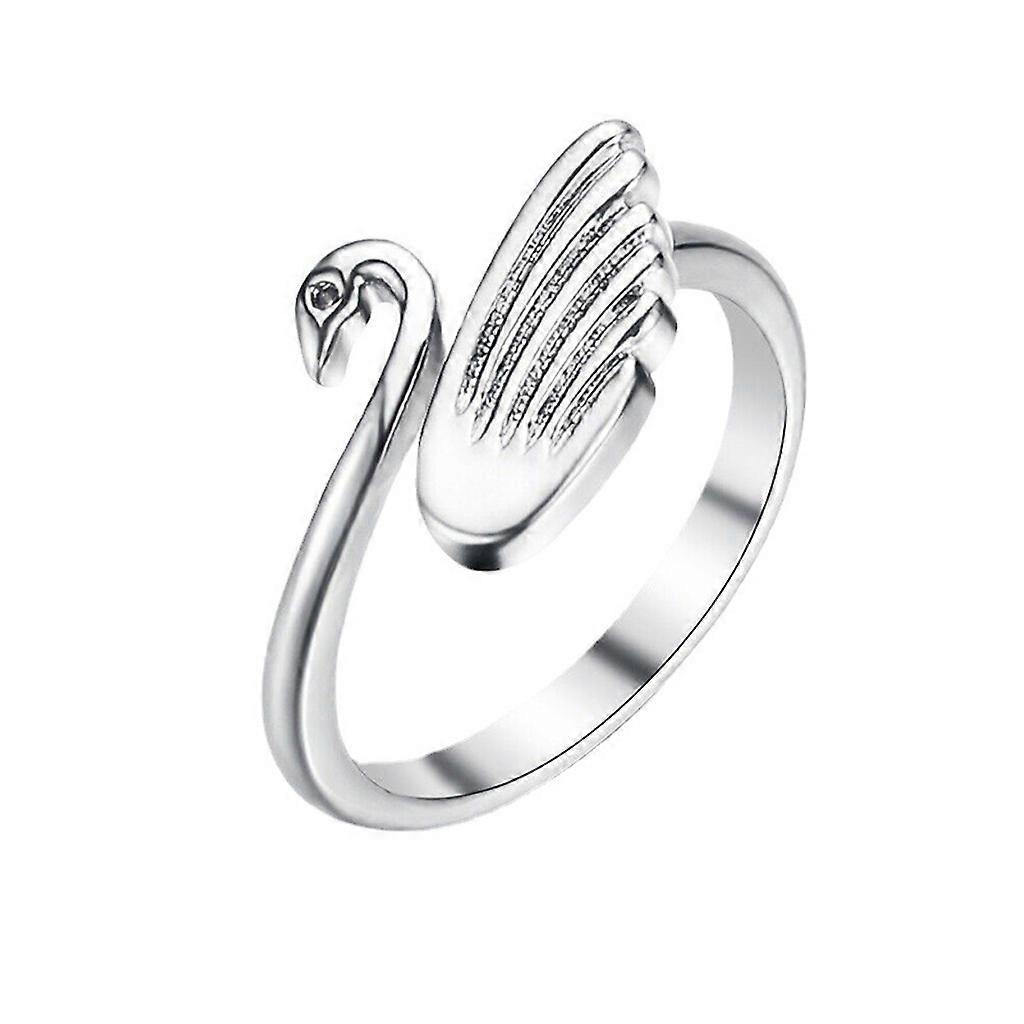  Ajustable Cisne Open Finger Ring Crochet Loop Ring Fashion Knuckle Ring Charms