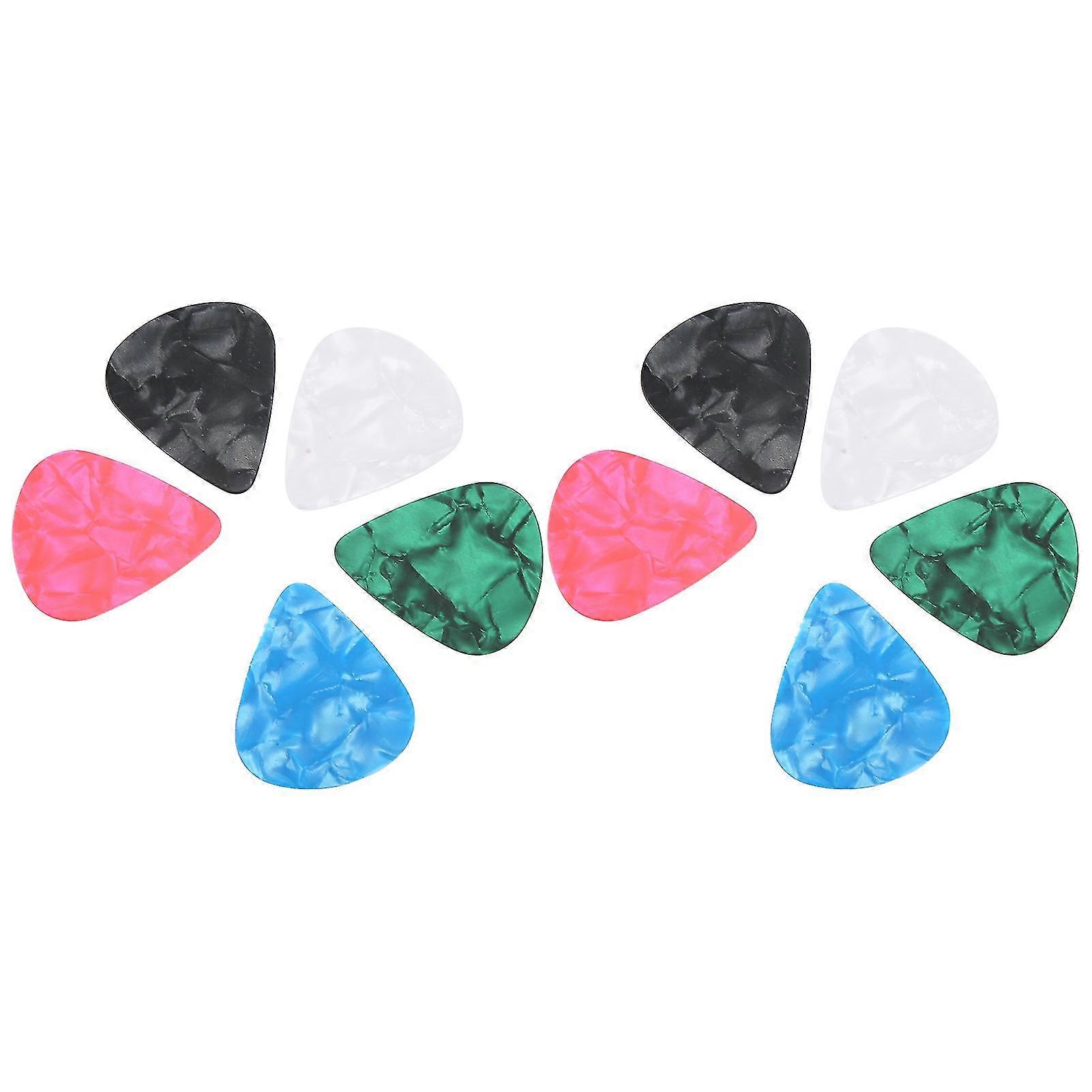 Colorful 0.46mm Celluloid Guitar Picks - 10 pack