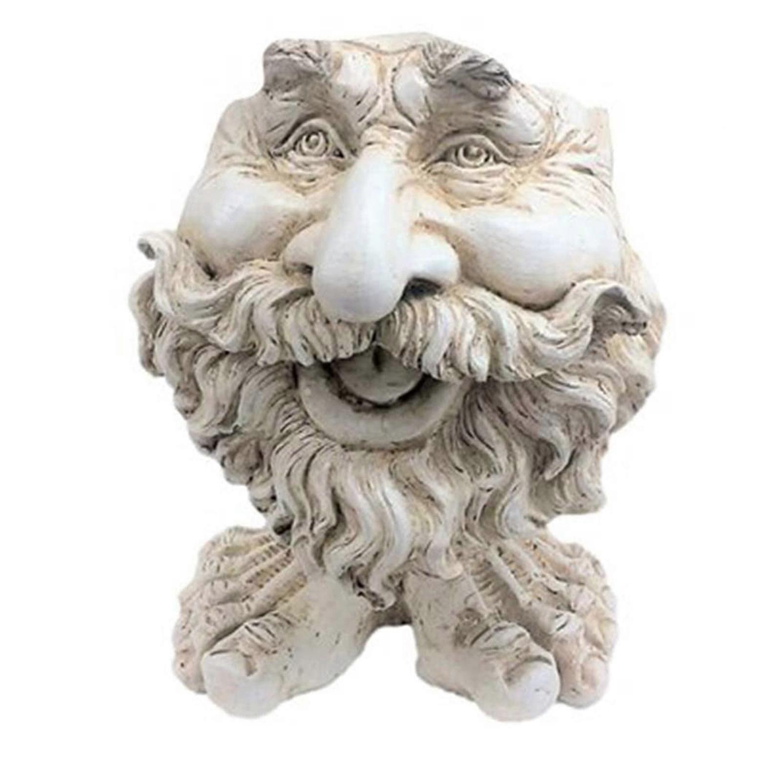 The Face Statue Planter Funny Muggle Face Sculpture Quirky Emoji Planter