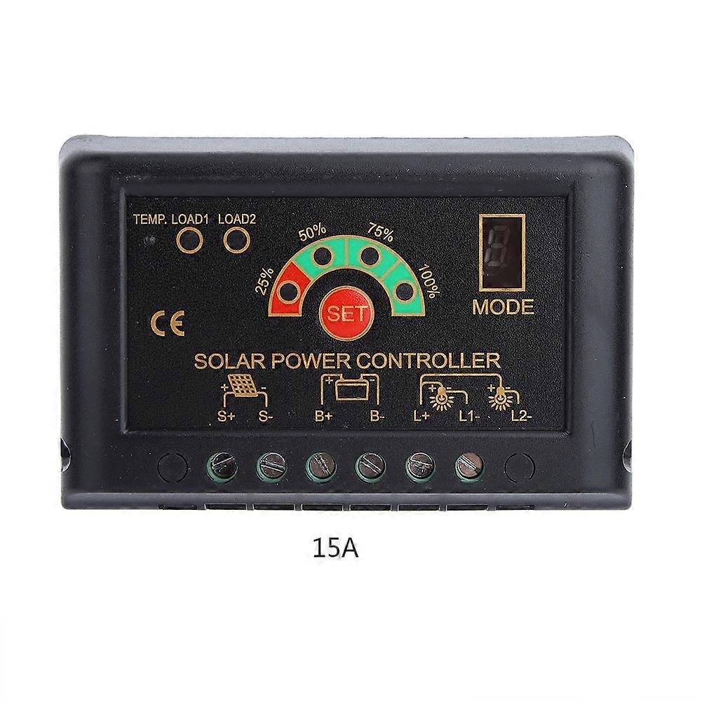 12V/24V Solar Charge Controller Solar Charge and Discharge Controller (15A)