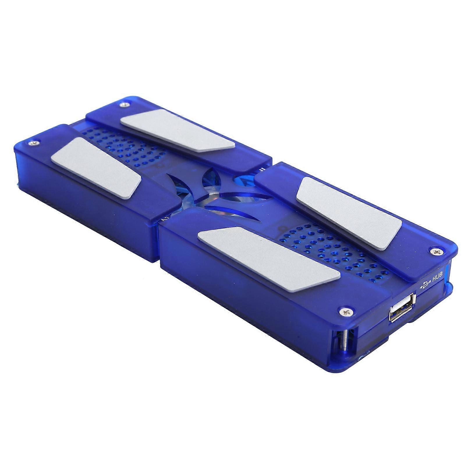 Computer Cooling Pad Foldable USB Cooling Holder with Hub LED Low Noise Heat Dissipation Fan