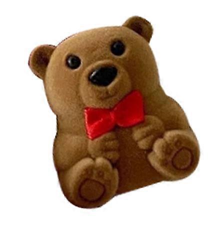 Mini Bear Display Box Flocking Cute Space Saving Multifunctional Jewelry Storage Case 