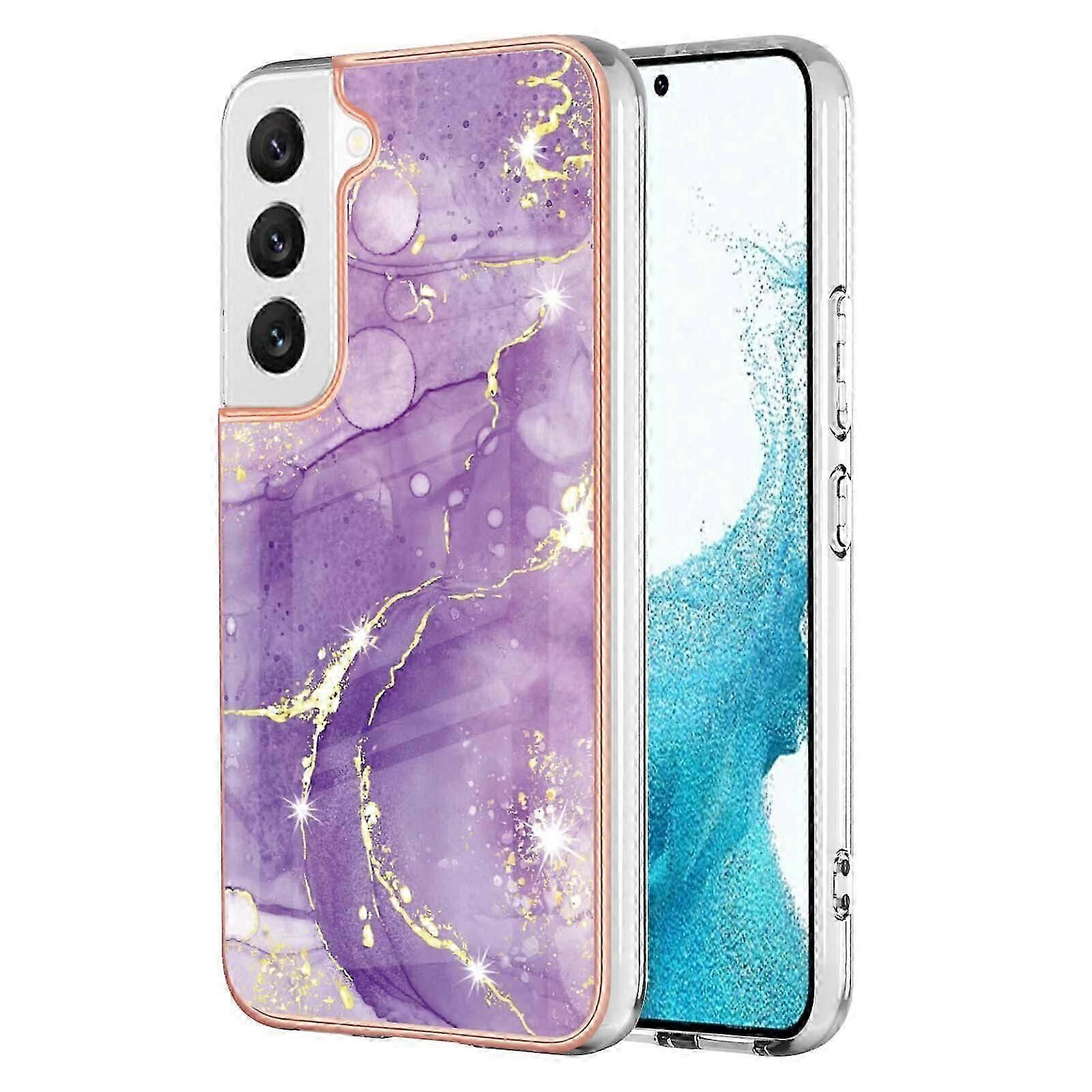 Compatible with Samsung Galaxy S22 Plus 5G Soft Case Marble Pattern Enhanced Camera & Screen Protection Cover