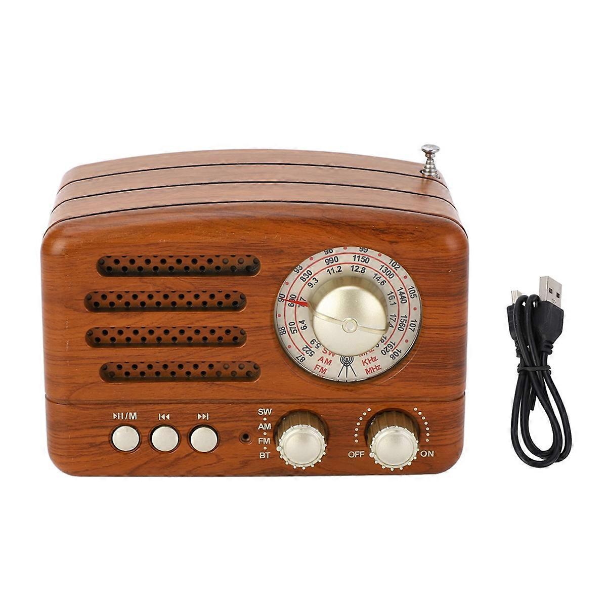 Retro Bluetooth Speaker Wireless Great Sound Quality Portable AM FM Radio for Bedroom Dining Room O