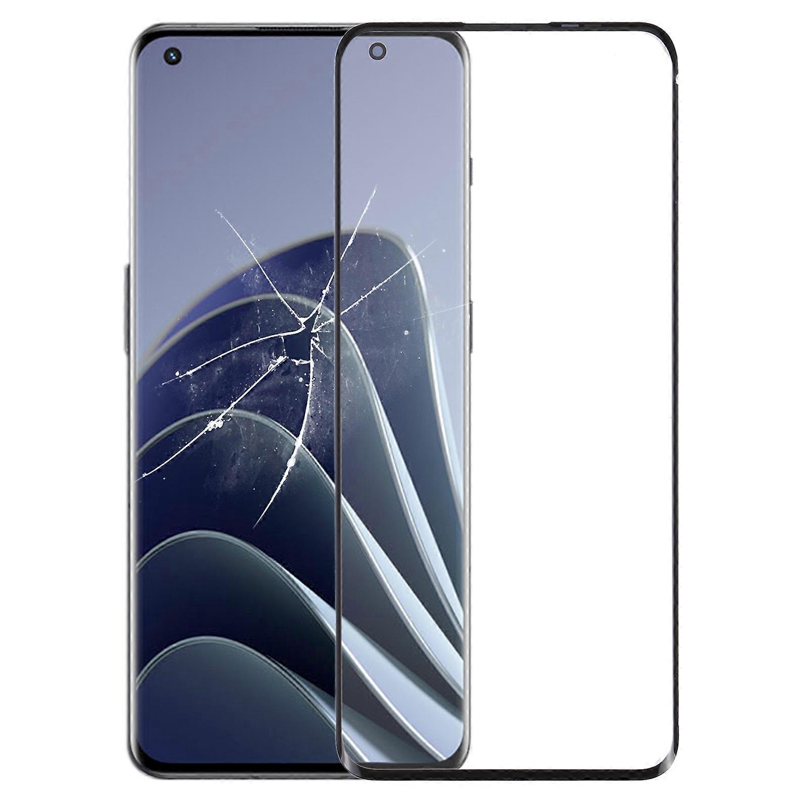 For OnePlus 10 Pro Front Screen Outer Glass Lens with OCA Optically Clear Adhesive (Black)
