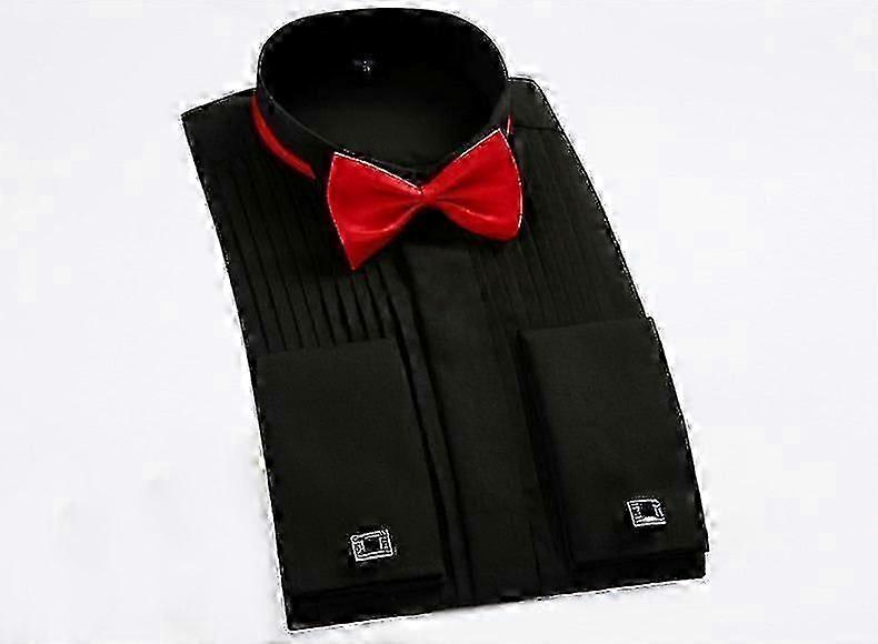 حزام على ياقة ، أكمام طويلة ، قميص توكسيدو