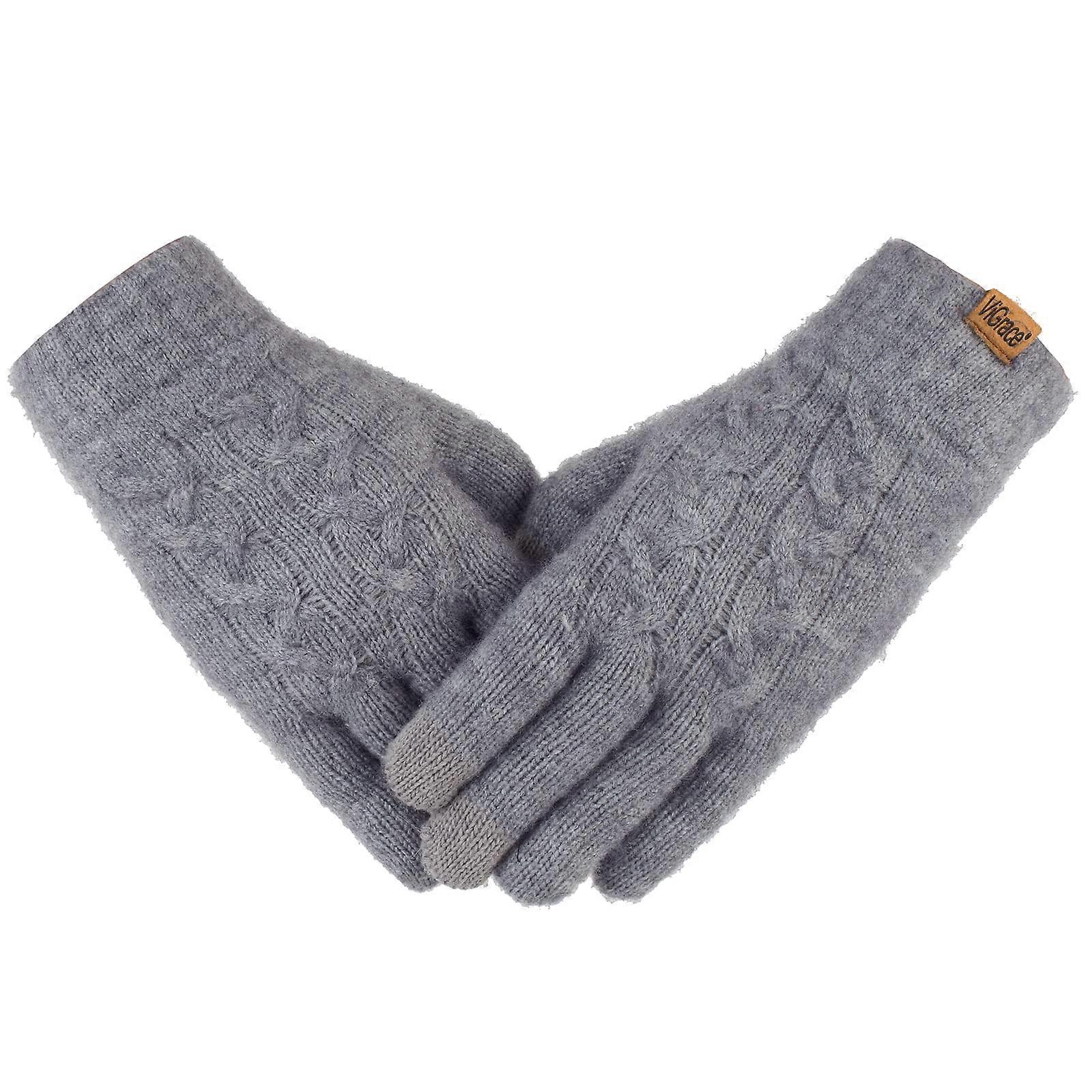 Warm Touch Screen Gloves with Wool Fleece Lining for Texting
