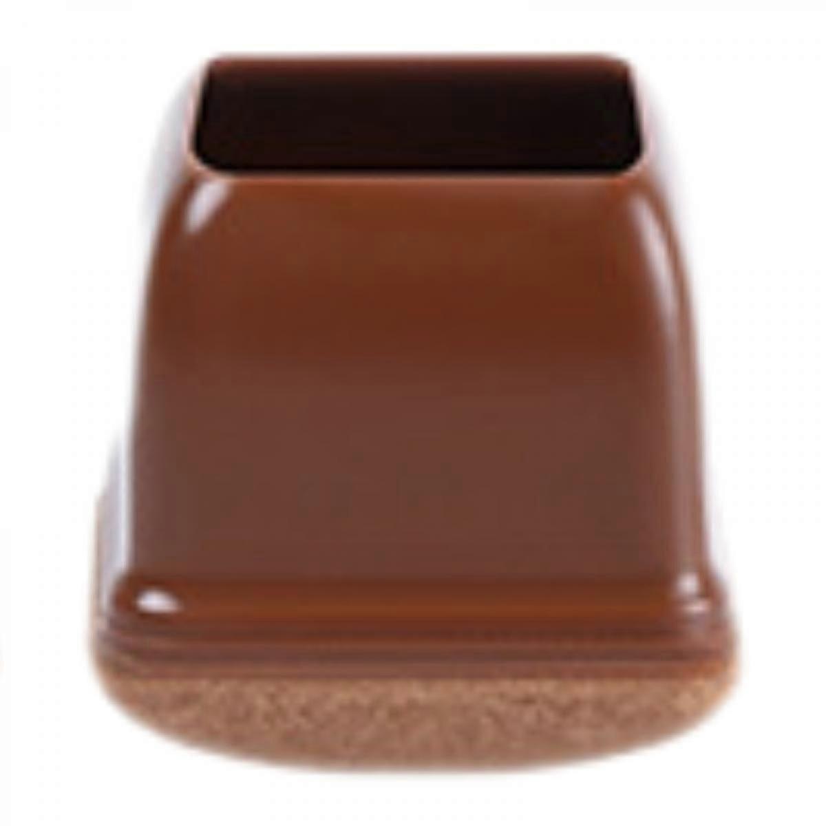 8PCS Clear Silicone Chair Leg Floor Protectors, Caps with Wrapped FeltNo Scratches No Noise, (square, 0.6-0.8")