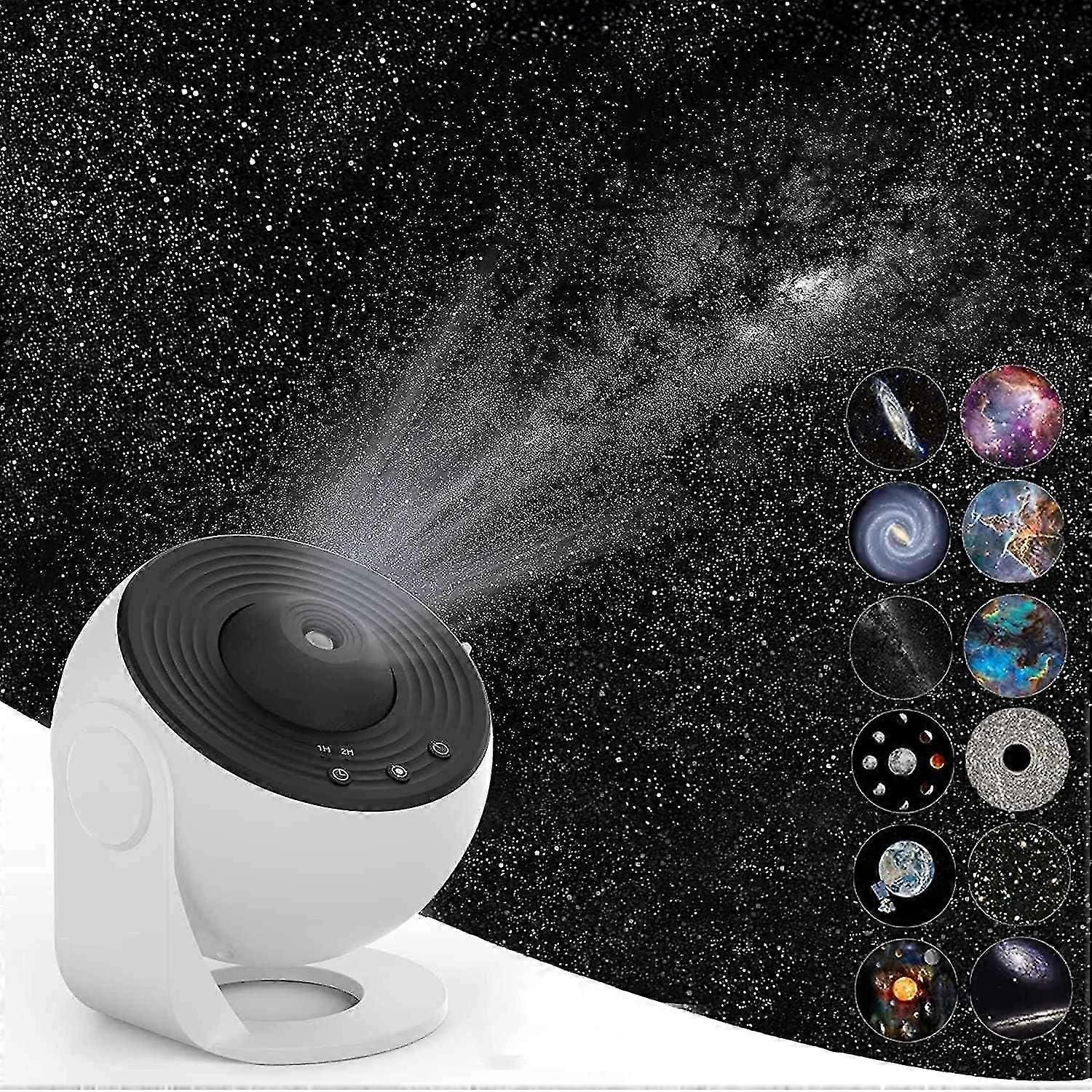 Star Projector 4K Galaxy Night Light with 12 Replaceable Discs 360 Degree Rotation Realistic Sky Pro