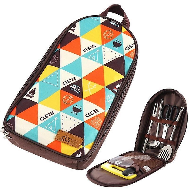 CLS Picnic Kitchenware Set 7 in 1 Triangle Pattern