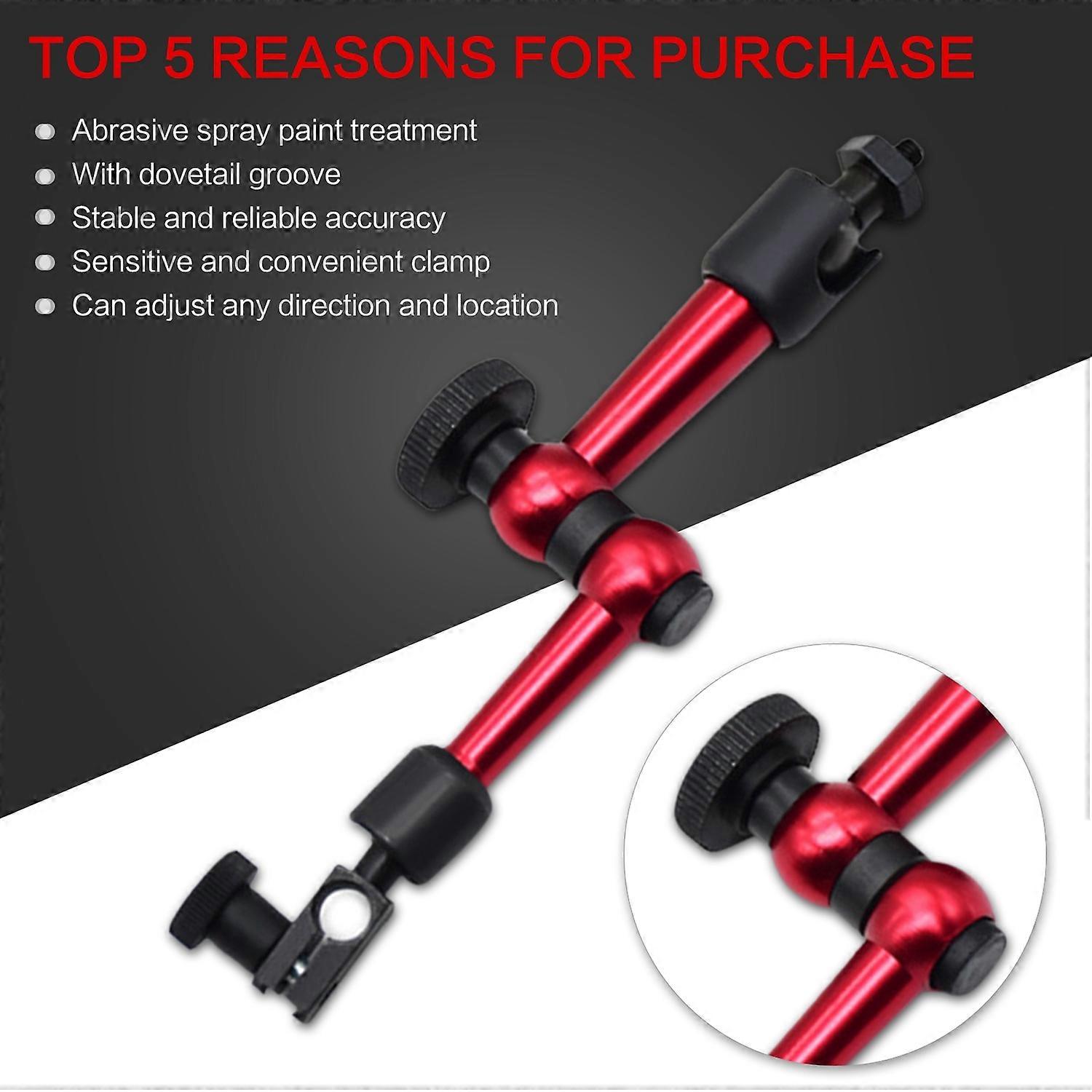 M5 Universal Flexible Magnetic Metal Base Holder Stand Arm For Dial Indicator Alloy Steel